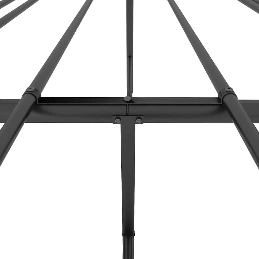 Metal Bed Frame Powder-coated Steel Queen Size 150x200cm Black