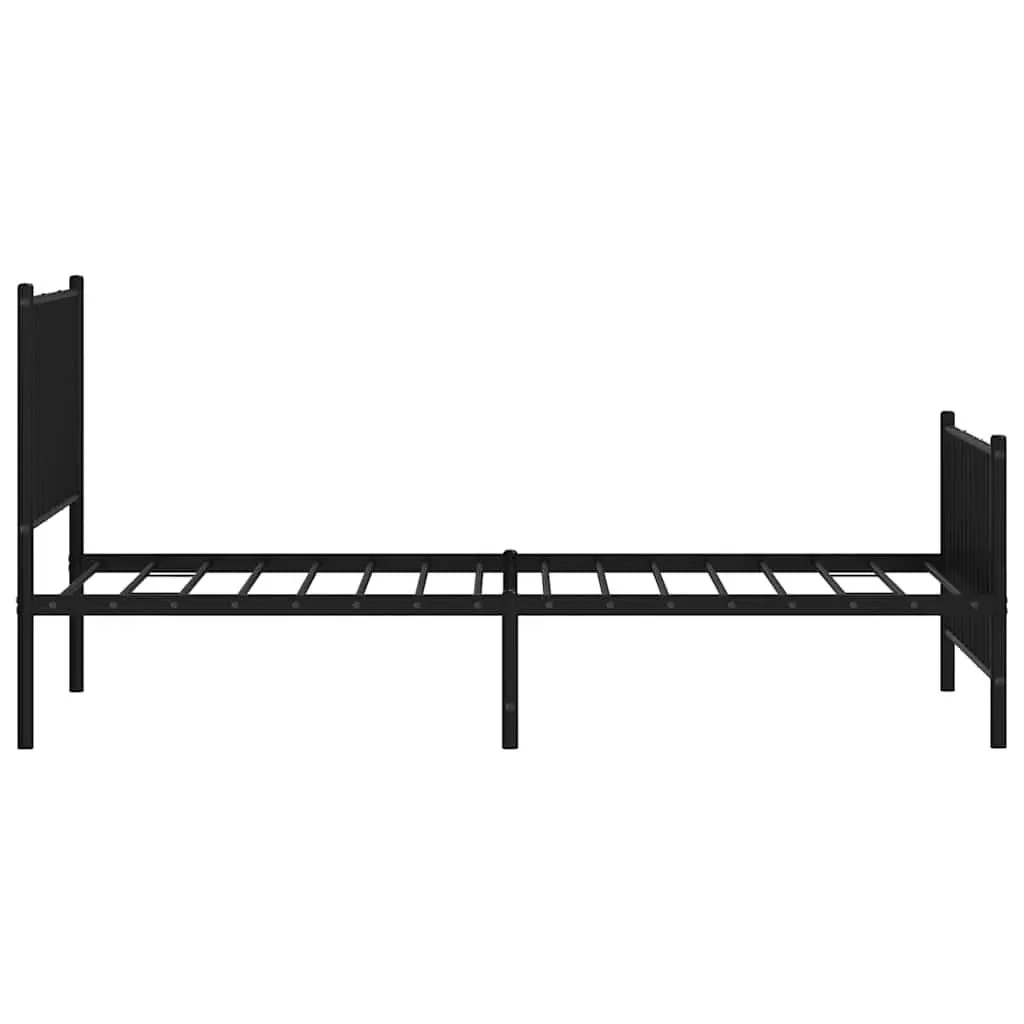 Metal Bed Frame Powder-coated Steel 90x190 cm Black