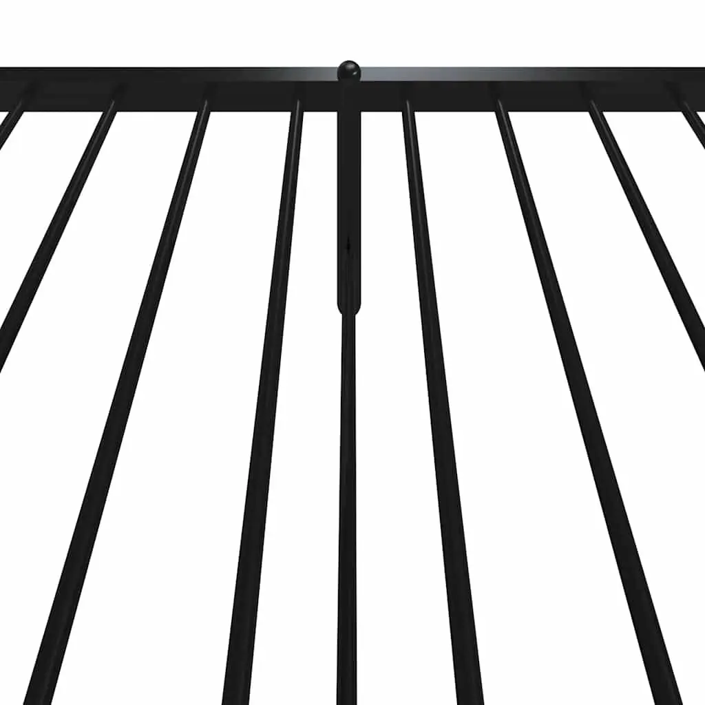 Metal Bed Frame Powder-coated Steel 90x190 cm Black