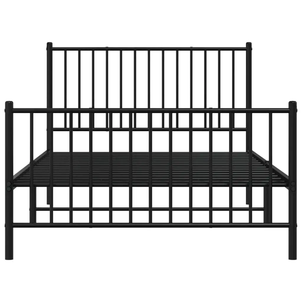 Black King Single Metal Bed Frame 107x203 cm