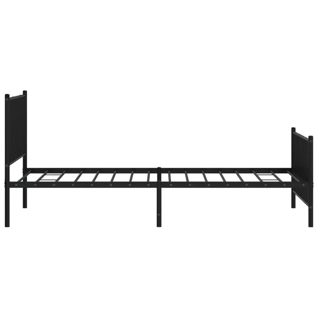 Black King Single Metal Bed Frame 107x203 cm