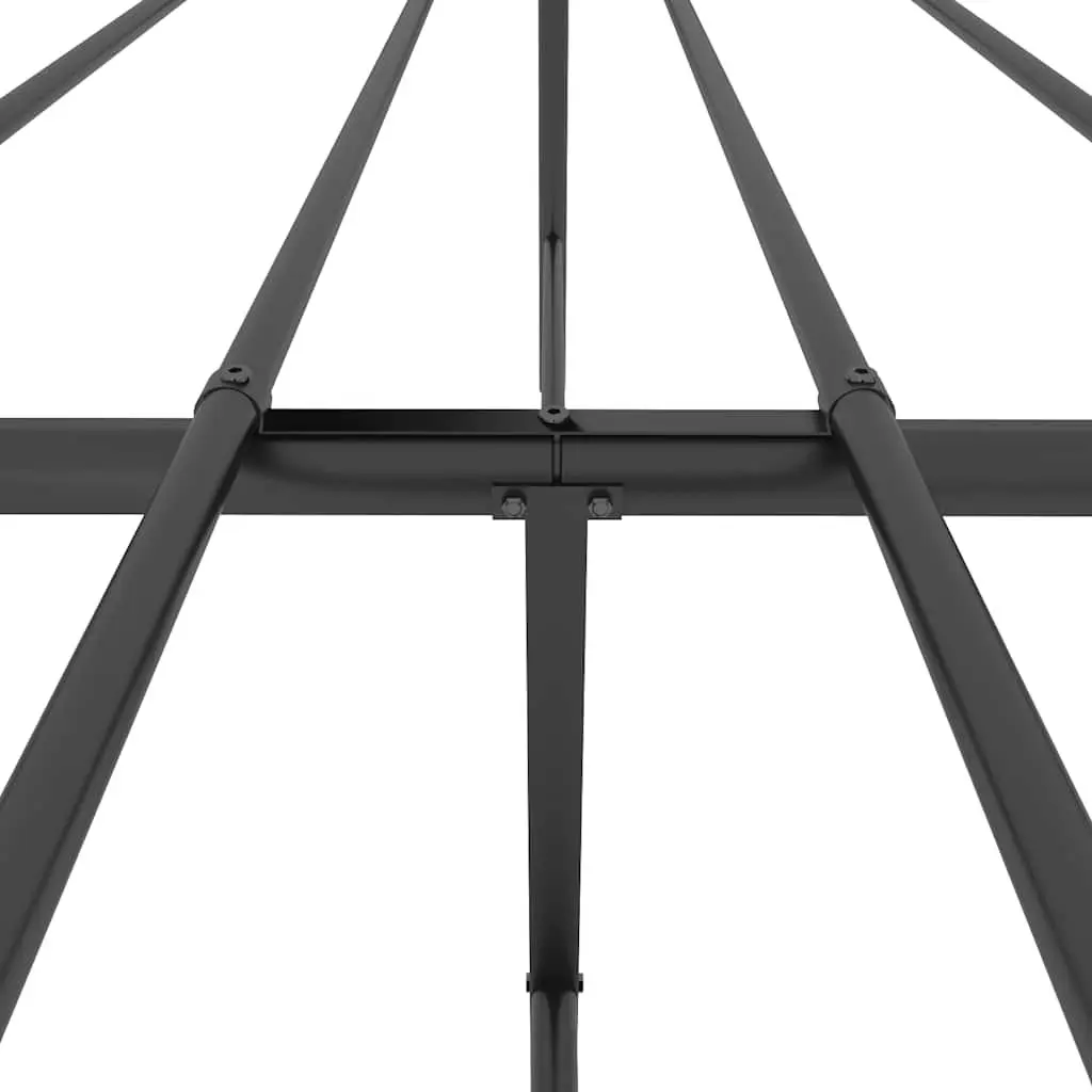 Metal Bed Frame Powder-coated Steel King Size 183x203 cm Black