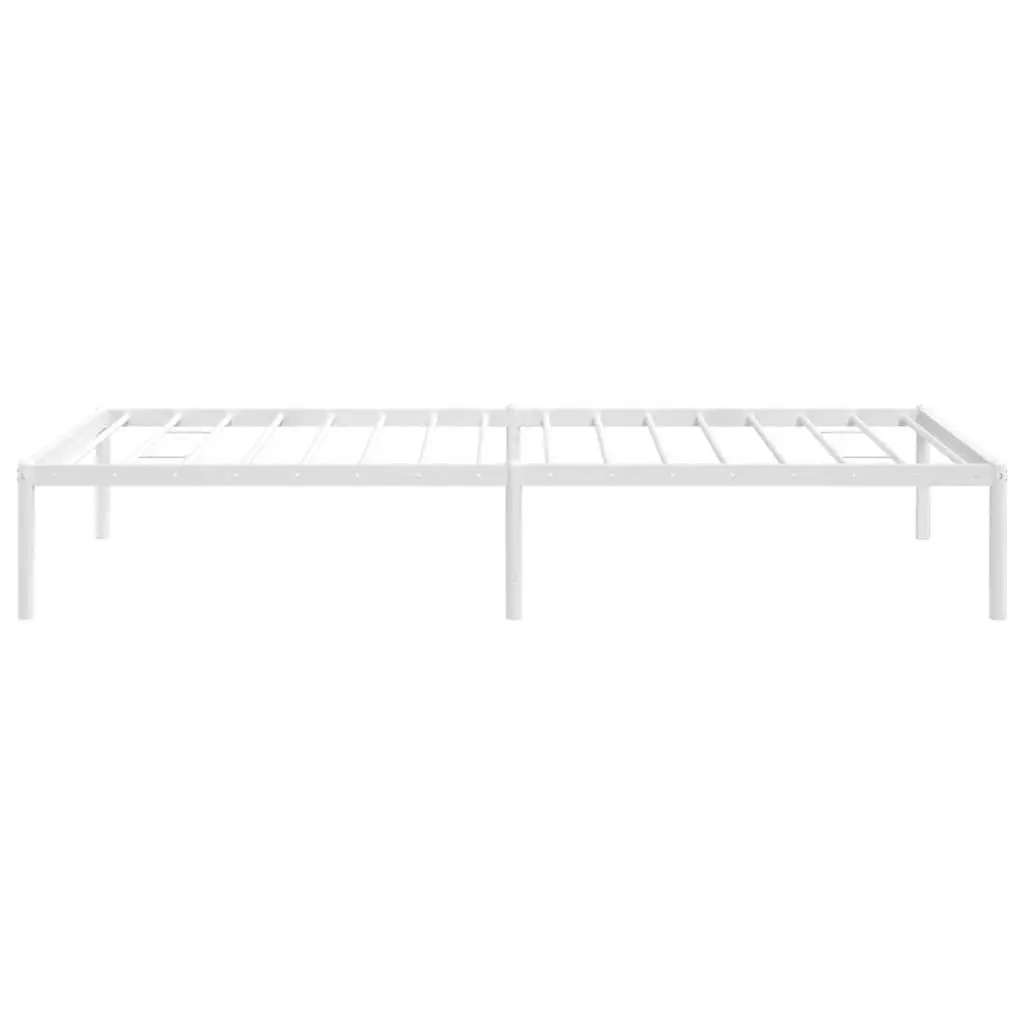 Metal Bed Frame Powder-coated Steel 90x190 cm White
