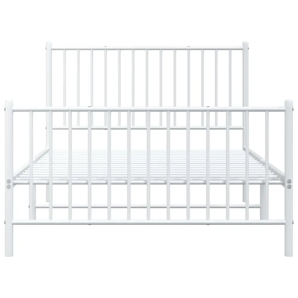 Metal Bed Frame King Single 107x203 cm White