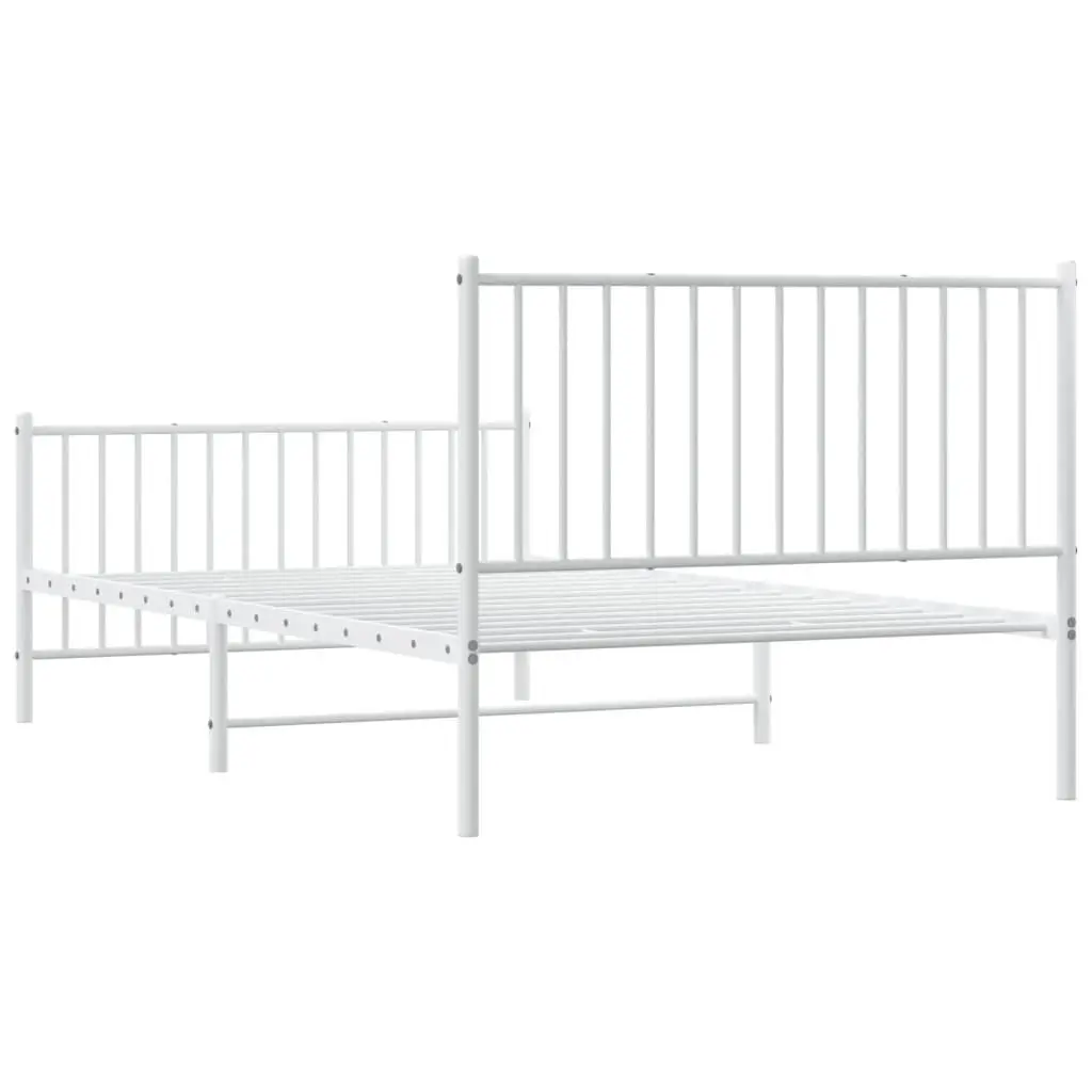 Metal Bed Frame King Single 107x203 cm White