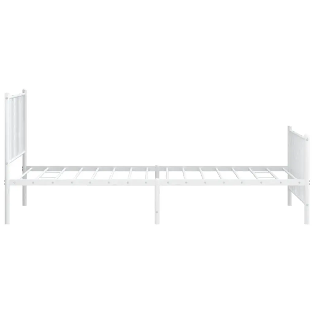 Metal Bed Frame King Single 107x203 cm White