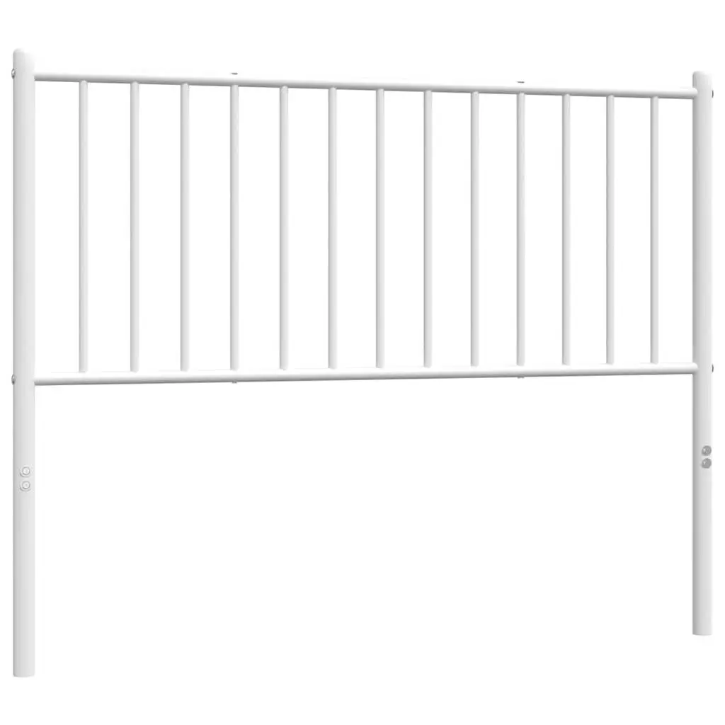 Metal Headboard Powder-coated Steel 107cm White