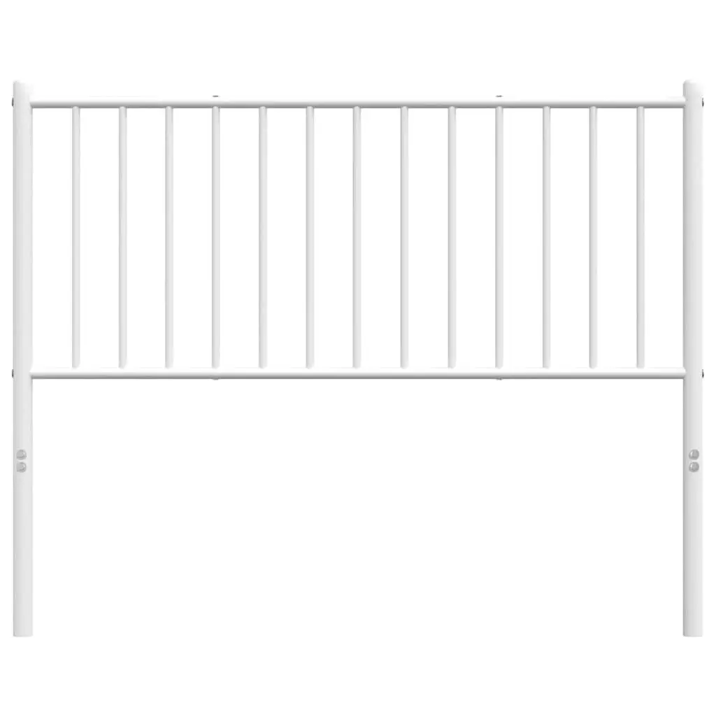 Metal Headboard Powder-coated Steel 107cm White