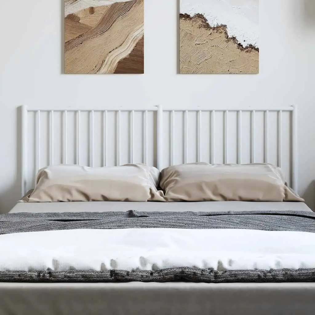 White Metal Headboard 150cm for Bed Frame
