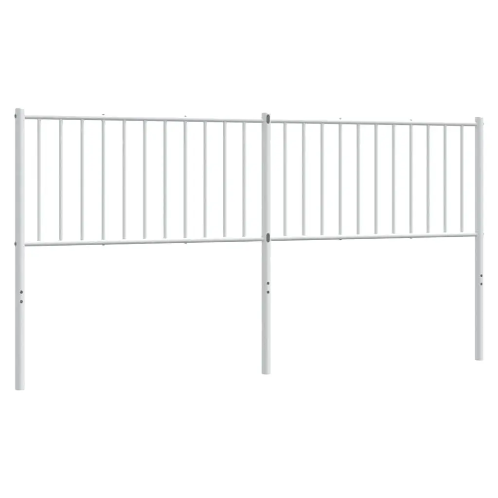 White Metal Headboard 180cm for Bed Frame