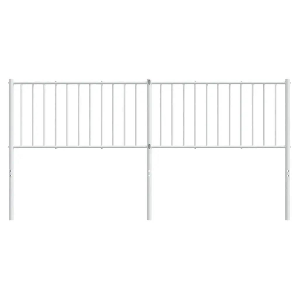 White Metal Headboard 180cm for Bed Frame