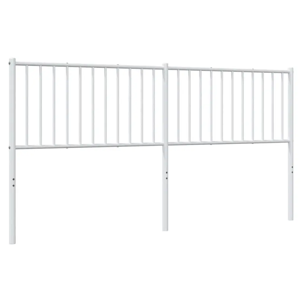 White Metal Headboard 180cm for Bed Frame
