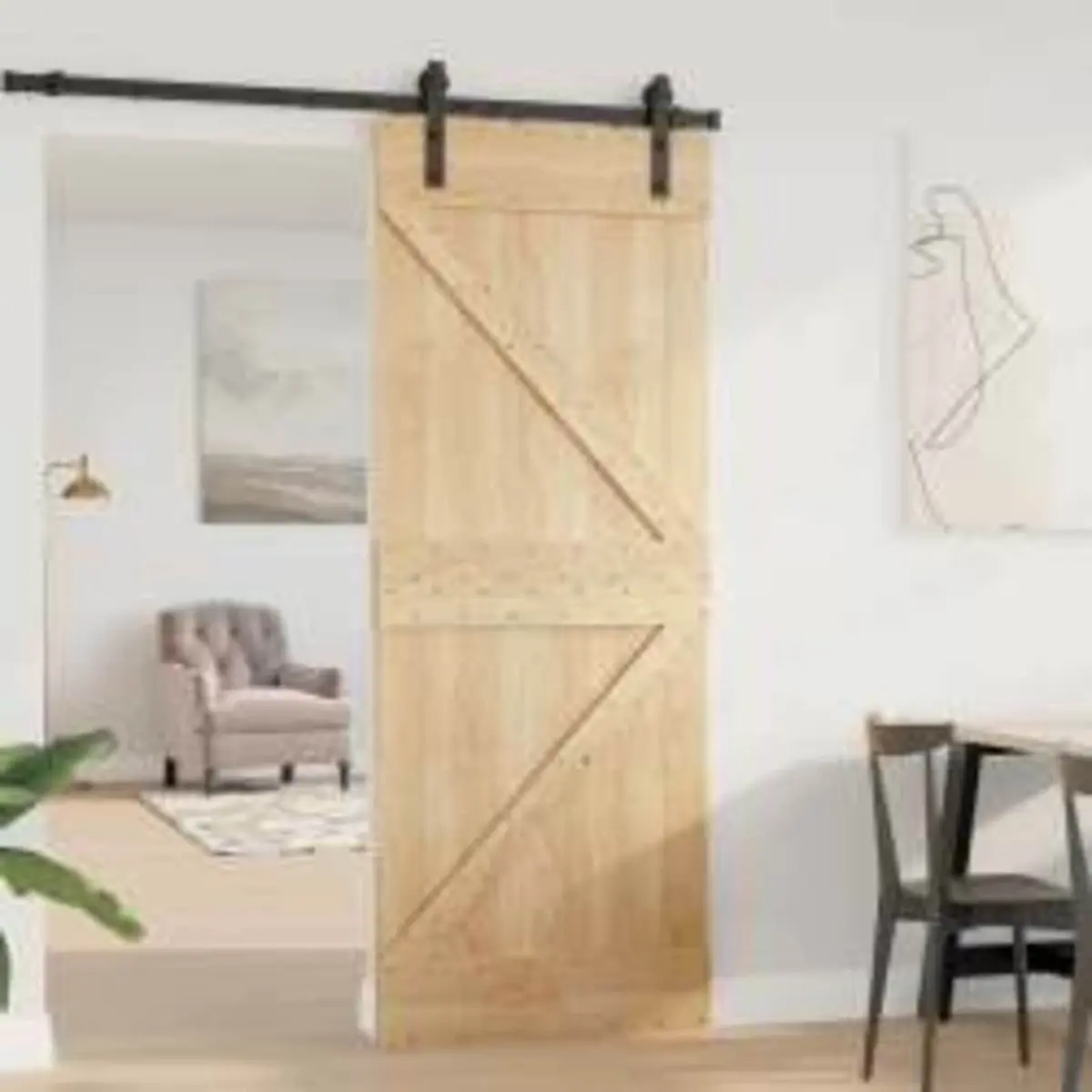 Natural Brown Solid Pine Interior Door 80 x 210 cm