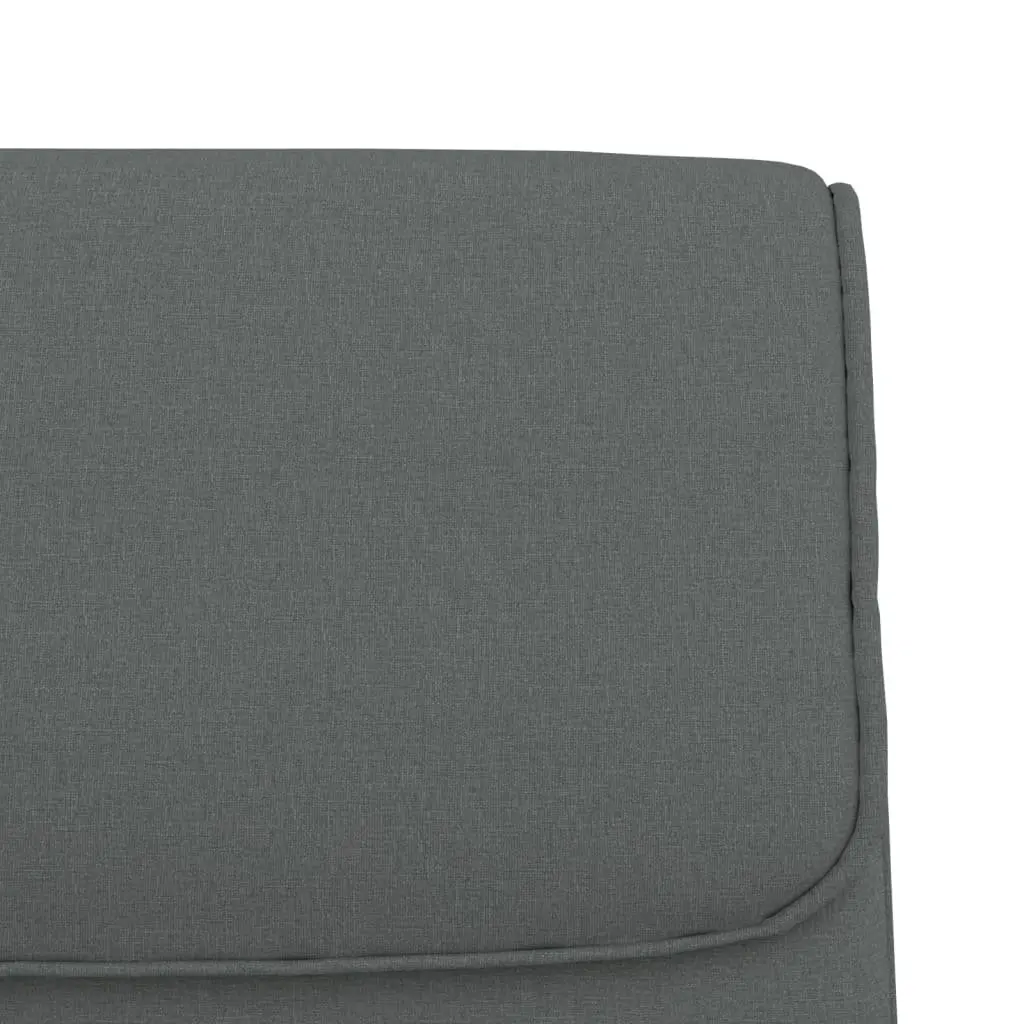Bench Fabric Grey Upholstered Metal Frame 100 x 64 x 80 cm