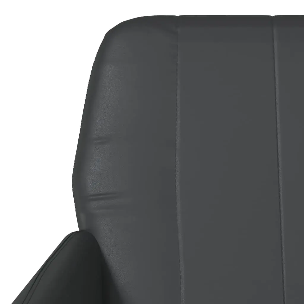 Black Faux Leather Relaxation Armchair for Comfort