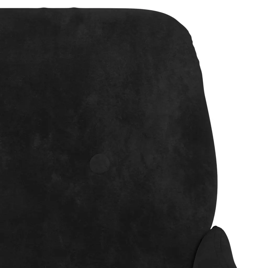 Black Velvet Armchair Comfortable Relaxing Living Room Seating Lounge Chair