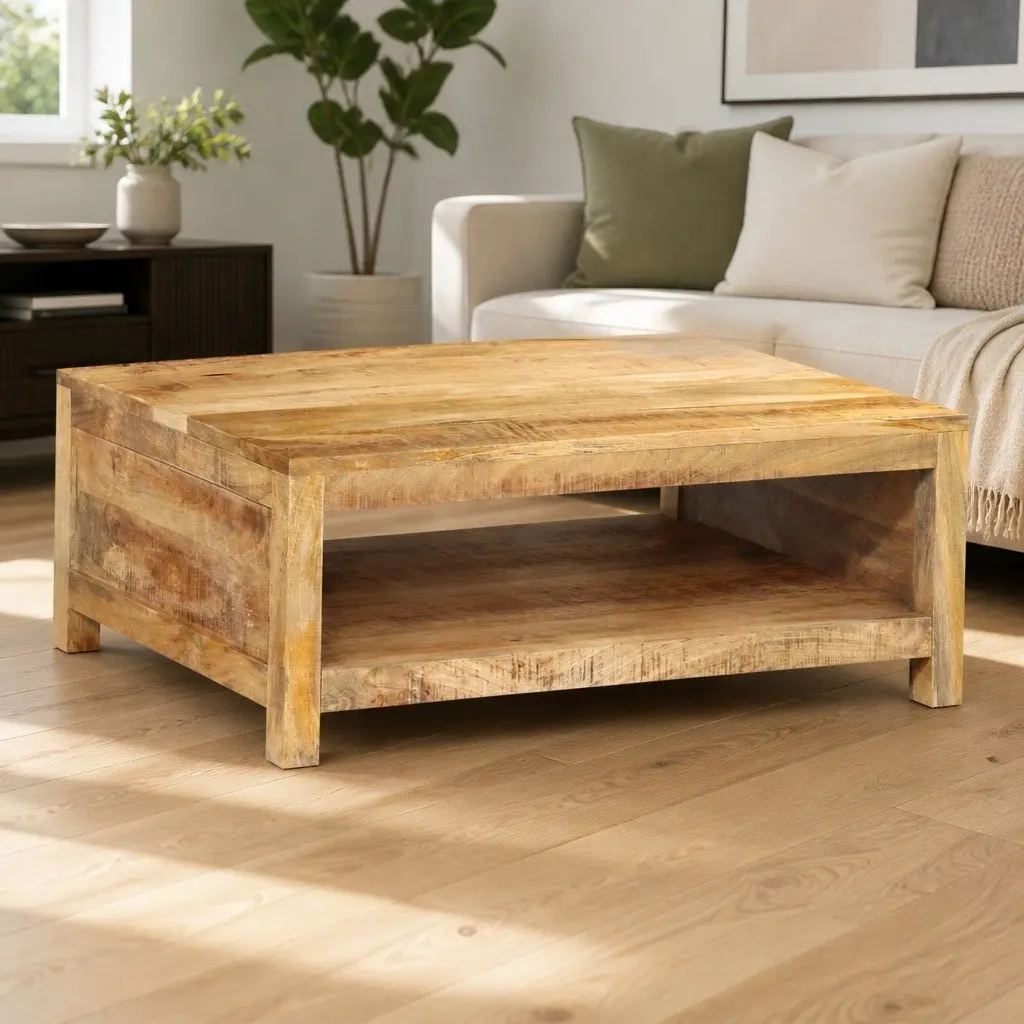 Coffee Table 80x55x30 cm with Storage Space