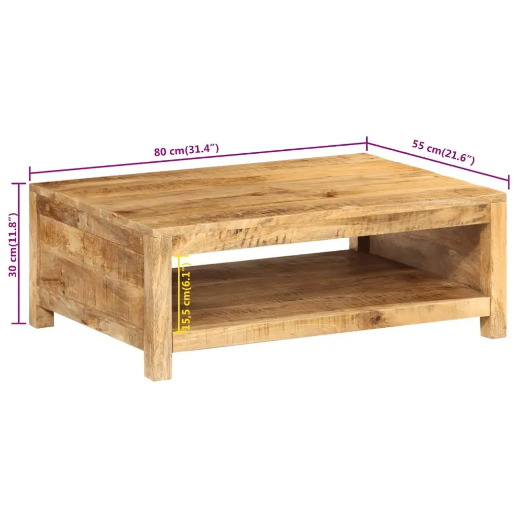 Coffee Table 80x55x30 cm with Storage Space