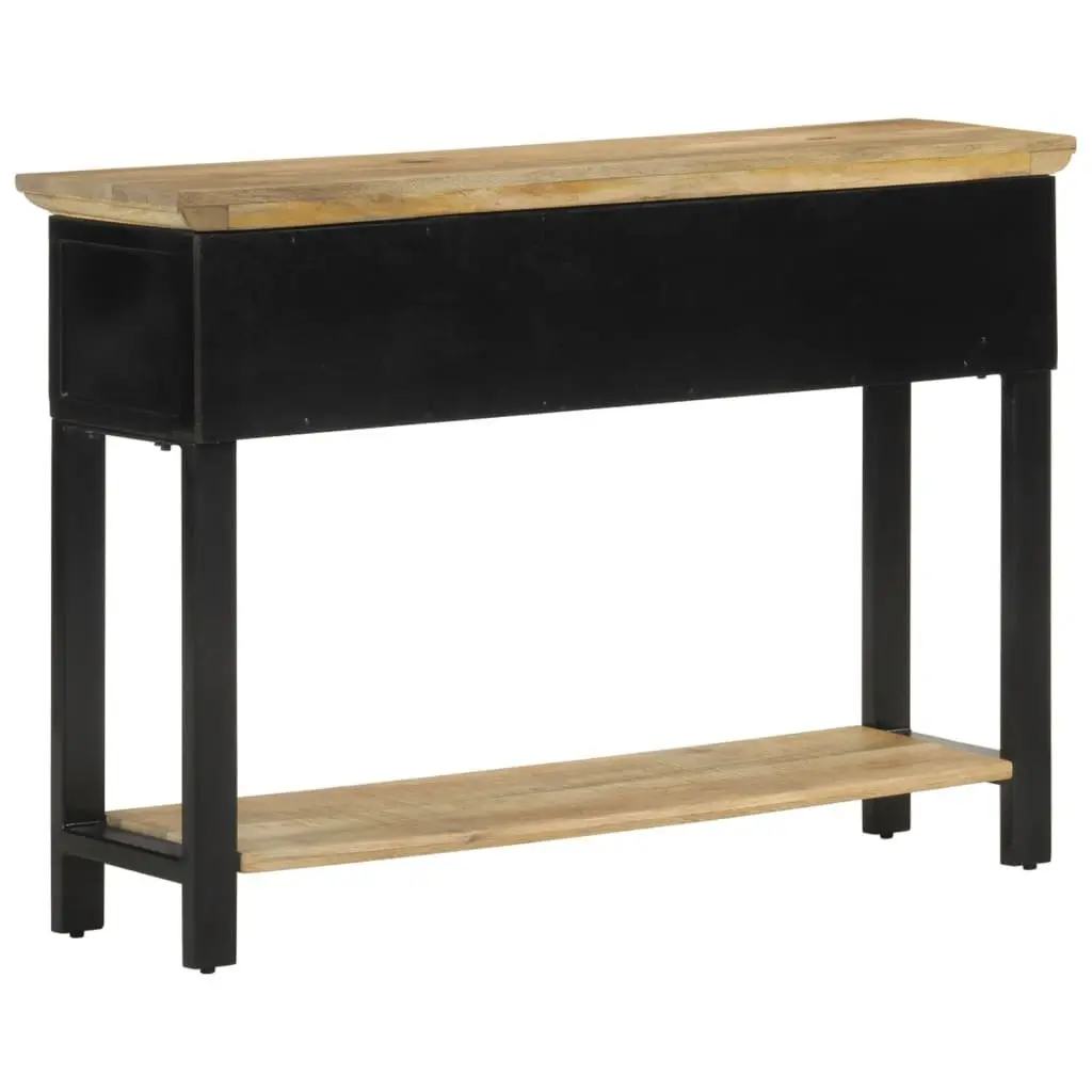 Solid Mango Wood Console Table with 2 Drawers
