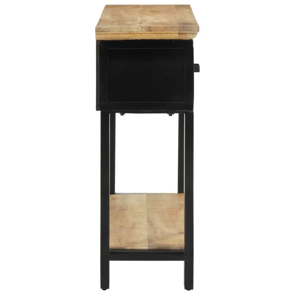 Solid Mango Wood Console Table with 2 Drawers