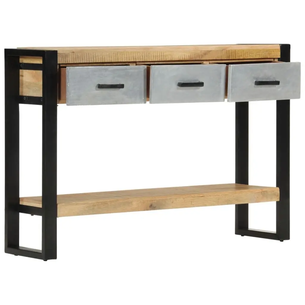 Solid Mango Wood Console Table with Drawers
