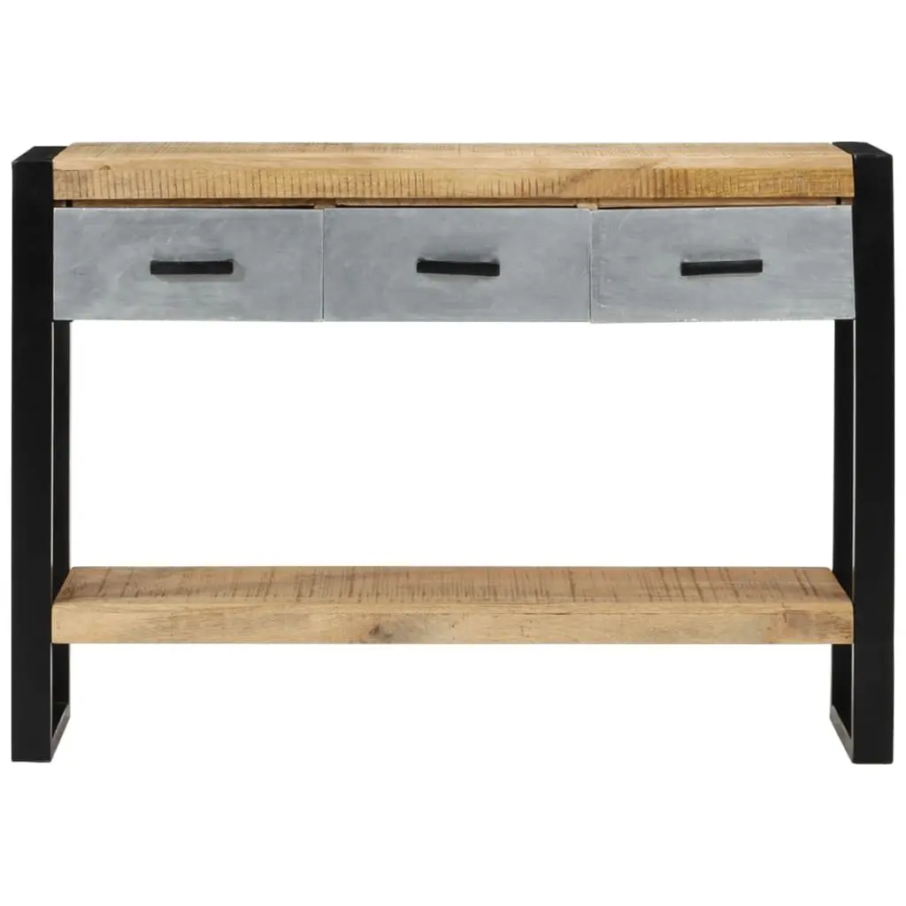 Solid Mango Wood Console Table with Drawers