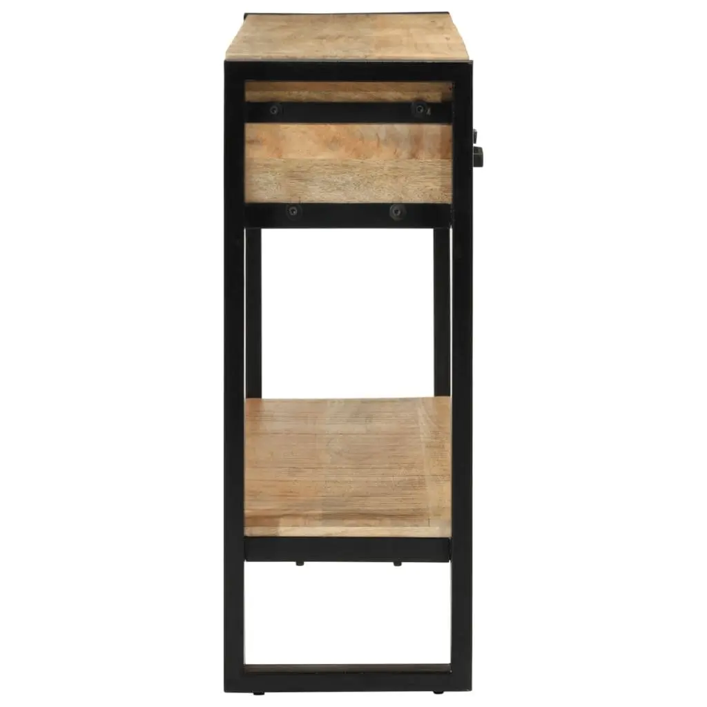 Solid Mango Wood Console Table with Drawers