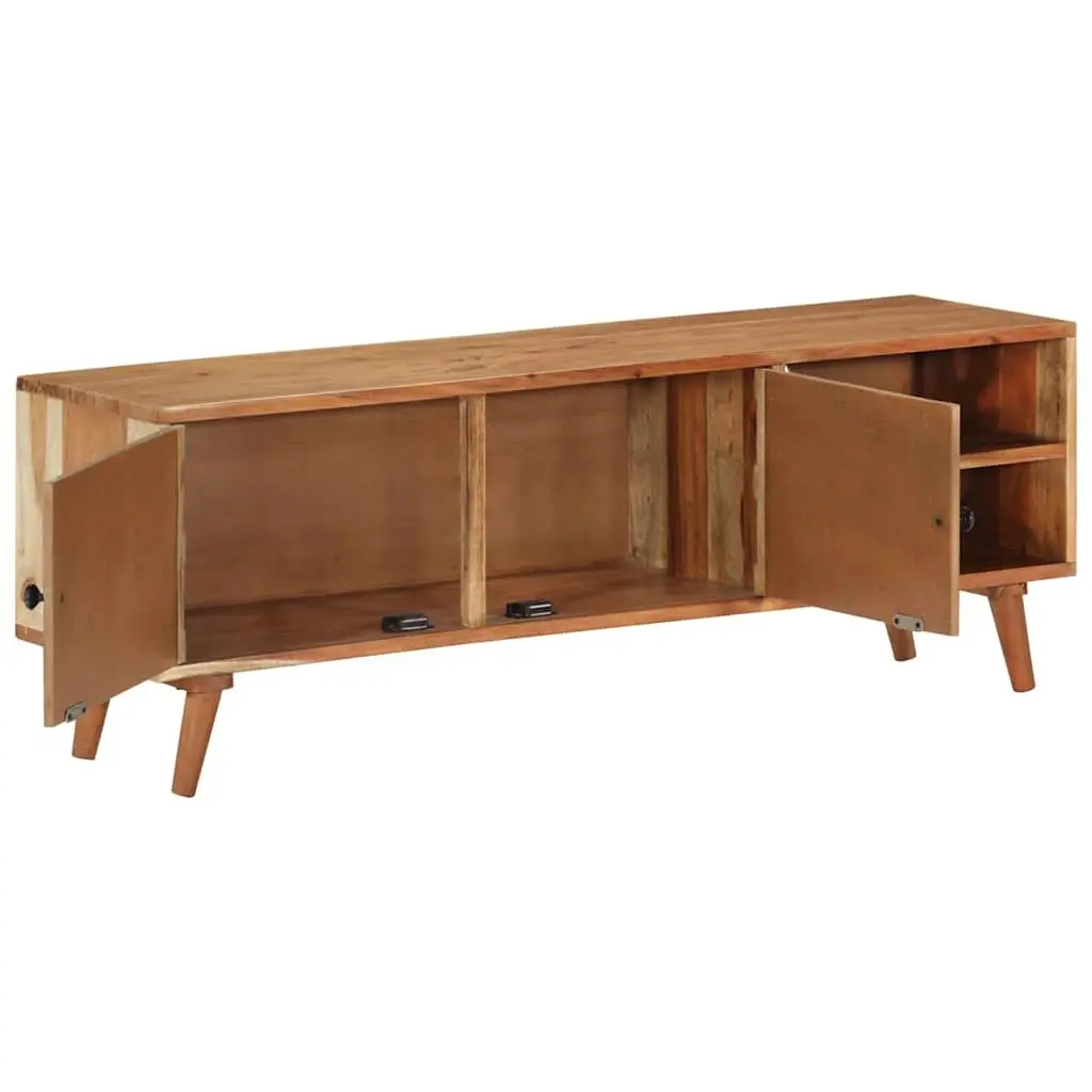 TV Cabinet Solid Wood 112x30x40 cm Acacia Brown Storage Unit Media Stand