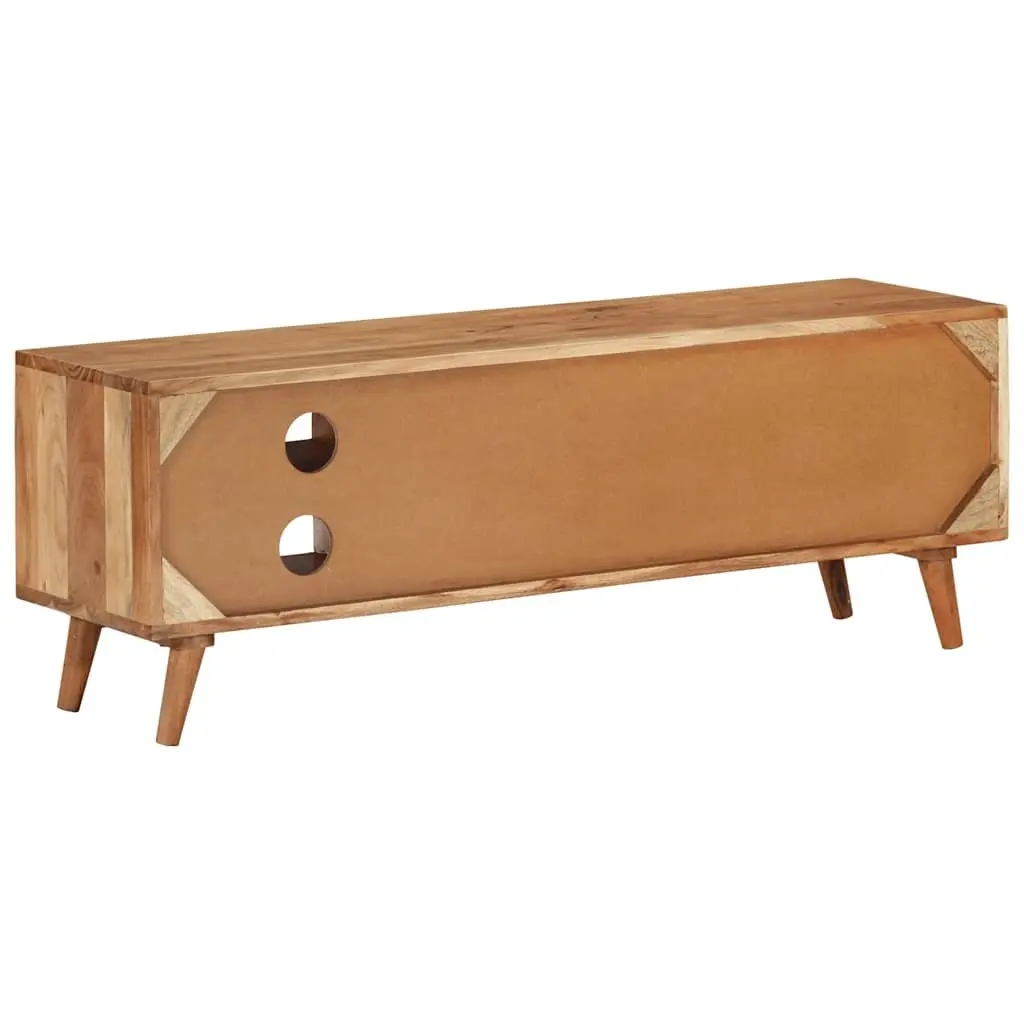 TV Cabinet Solid Wood 112x30x40 cm Acacia Brown Storage Unit Media Stand