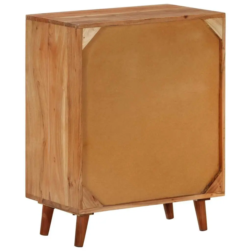 Solid Wood Sideboard Storage Cabinet in Brown