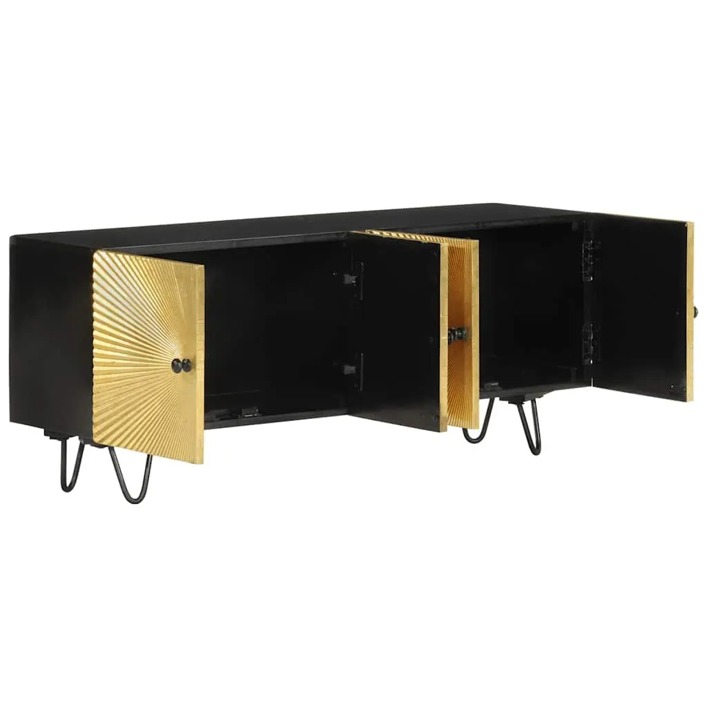 Solid Mango Wood TV Cabinet 110x30x45cm