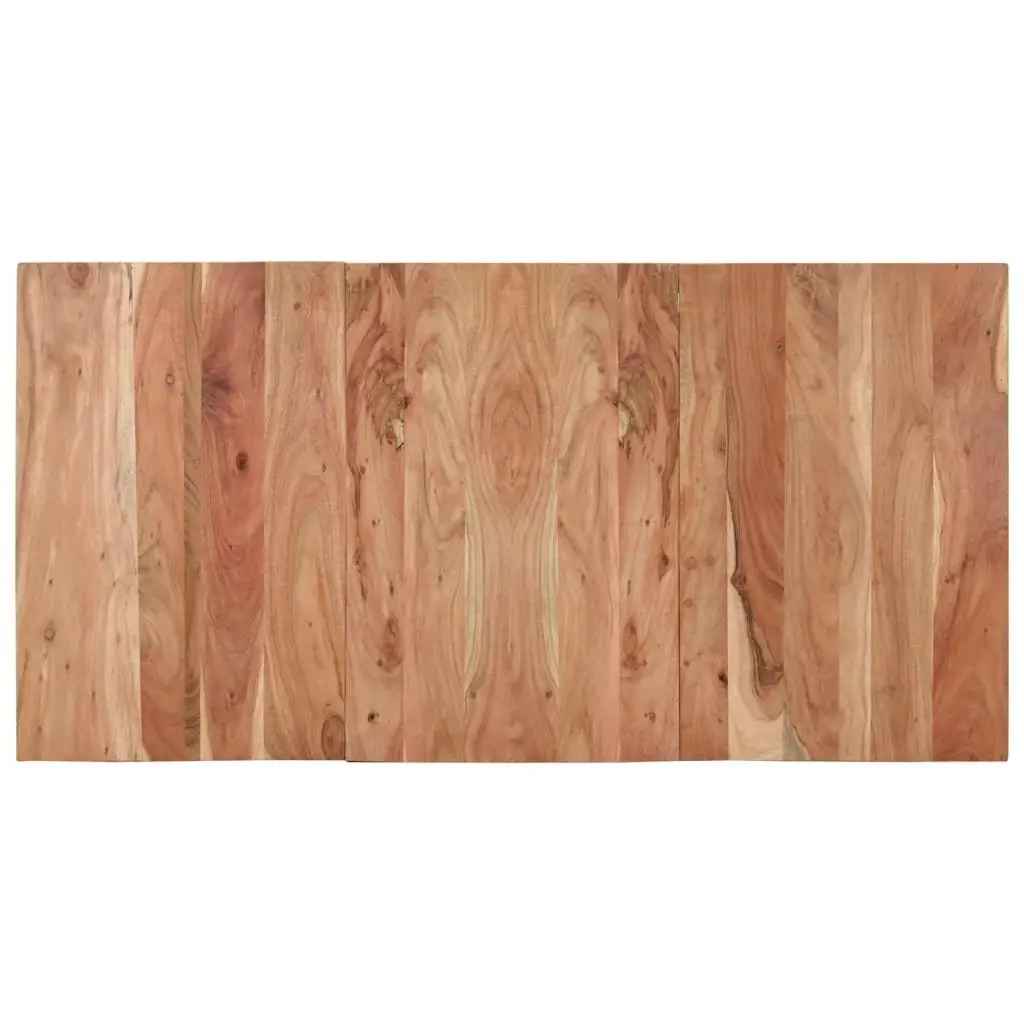 Solid Acacia Wood Dining Table 140x70x76cm in Black