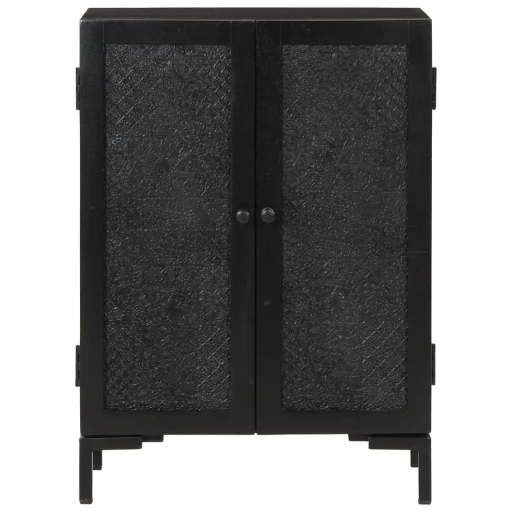 Black Sideboard 55x30x77 cm Solid Mango Wood