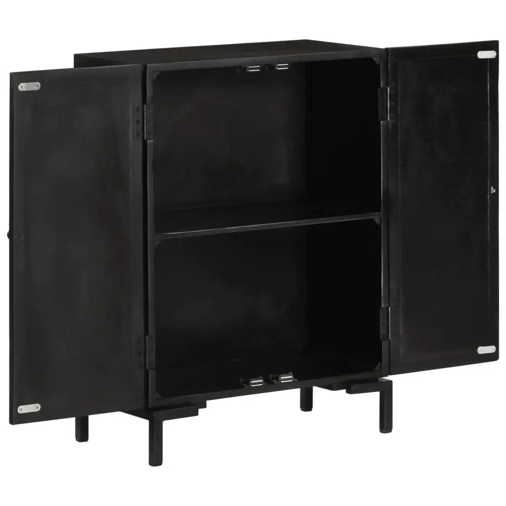 Black Sideboard 55x30x77 cm Solid Mango Wood