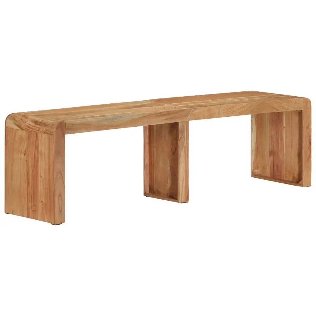 Solid Acacia Wooden Bench 160x38x45 cm for Dining
