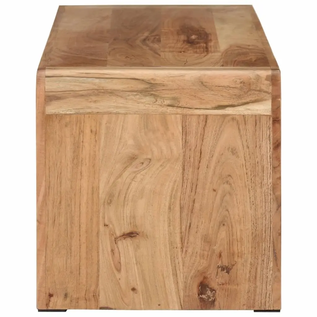 Rustic Acacia Wood TV Stand 110x33x33 cm for Living Room