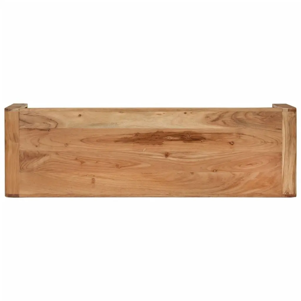 Rustic Acacia Wood TV Stand 110x33x33 cm for Living Room
