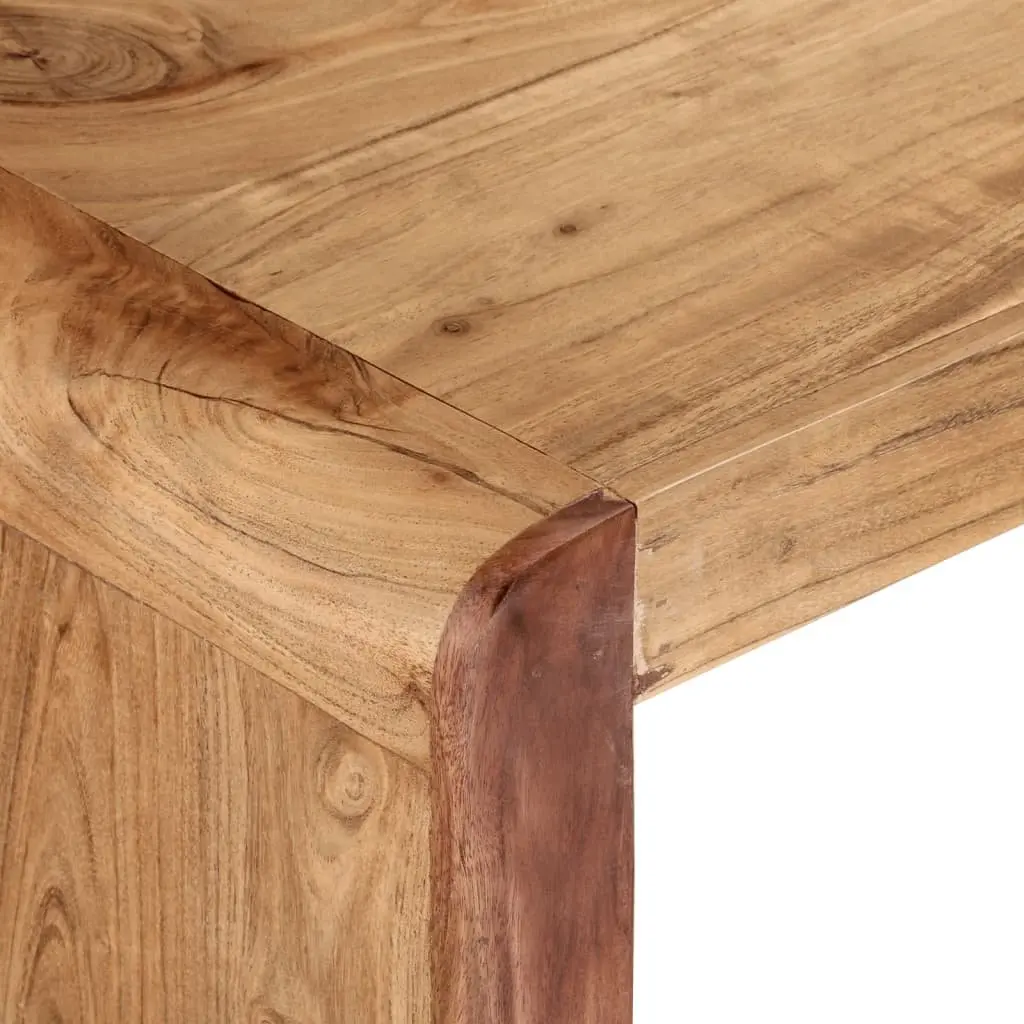 Rustic Acacia Wood TV Stand 110x33x33 cm for Living Room