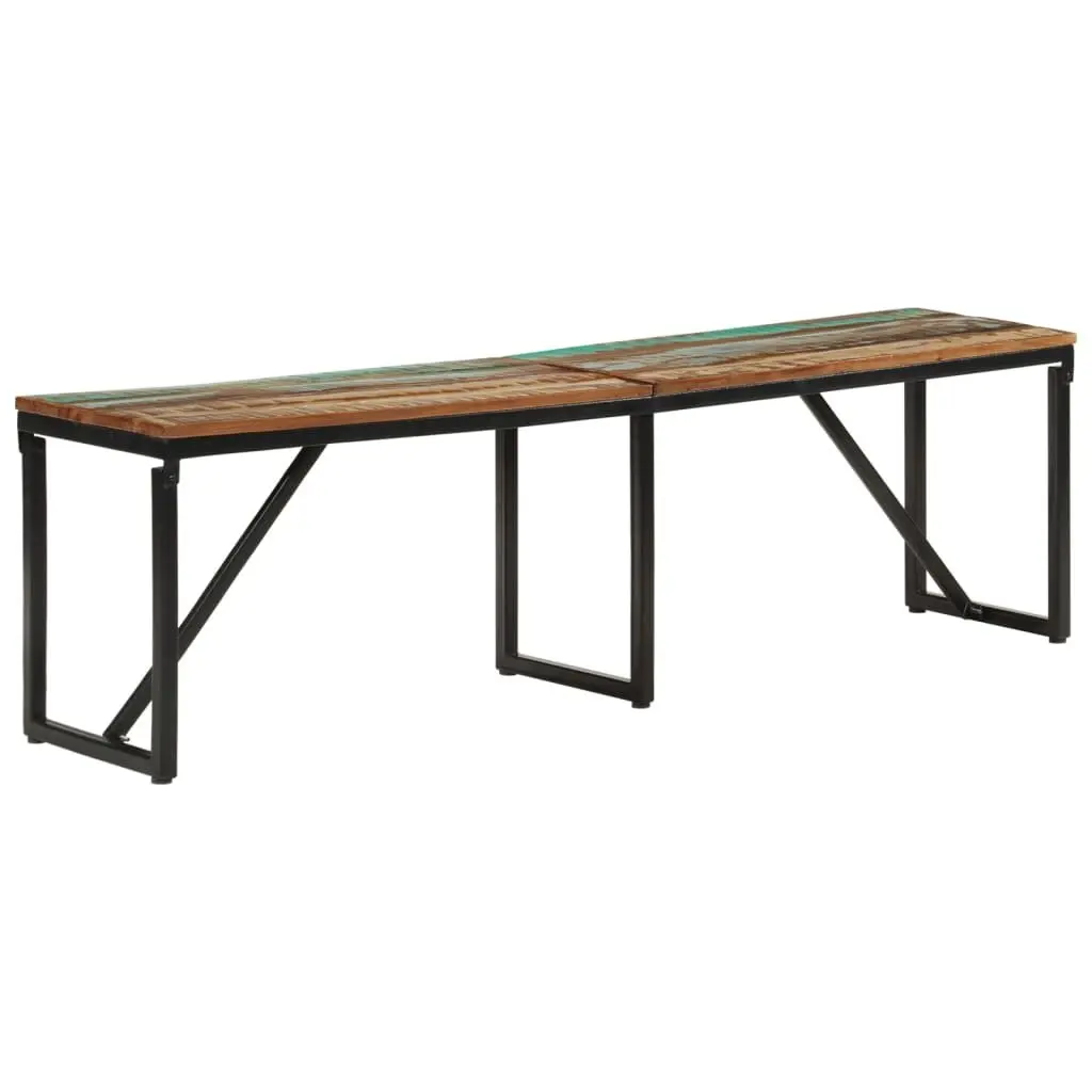 Reclaimed Solid Wood Industrial Bench 160x35x46 cm