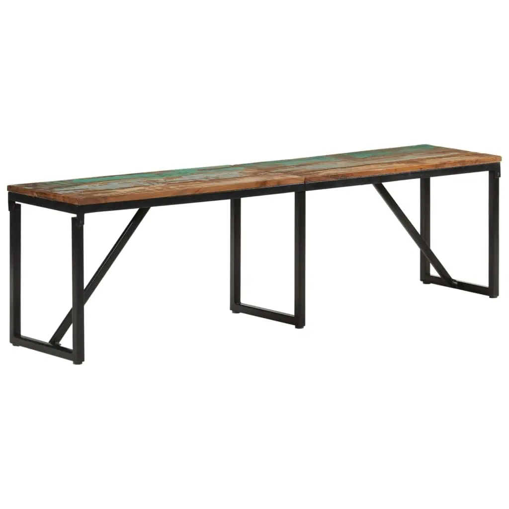 Reclaimed Solid Wood Industrial Bench 160x35x46 cm