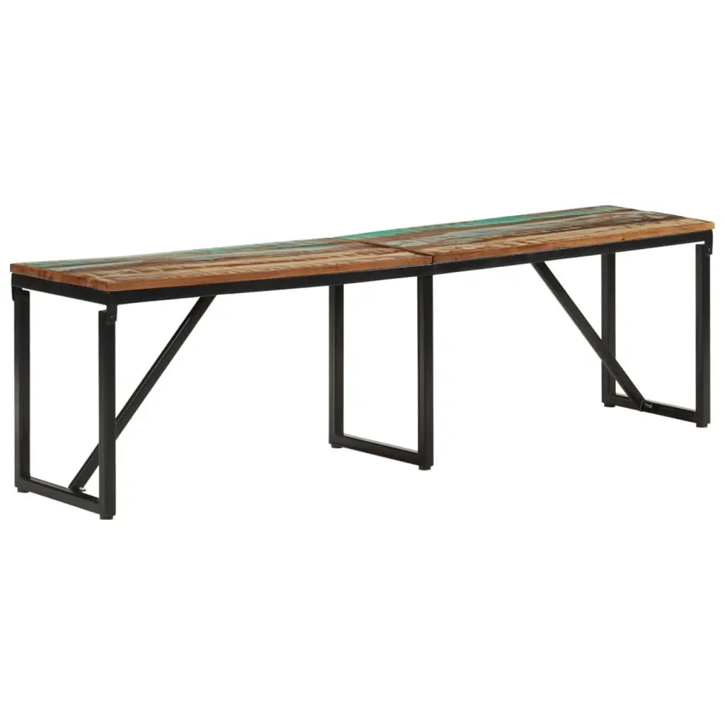 Reclaimed Solid Wood Industrial Bench 160x35x46 cm