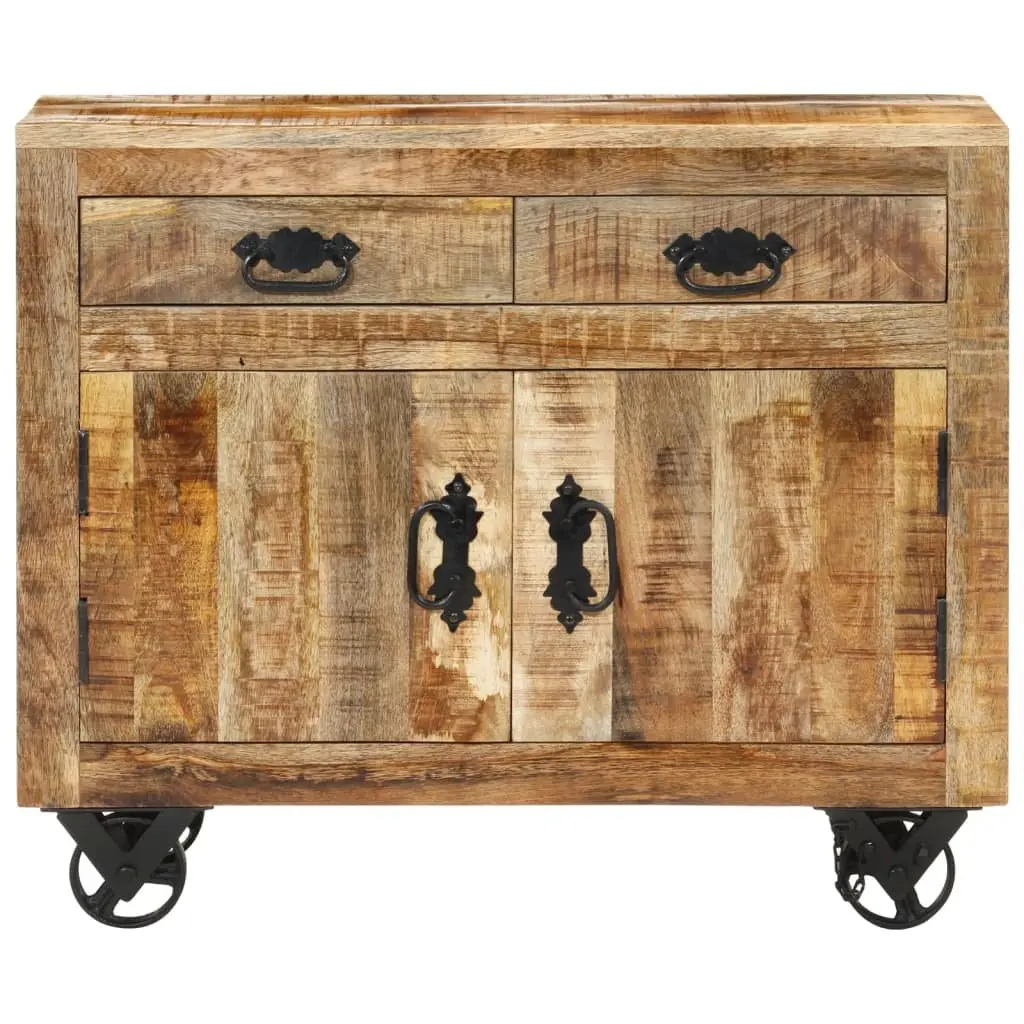 Solid Mango Wood Sideboard Cabinet with Drawers 80x30x65 cm