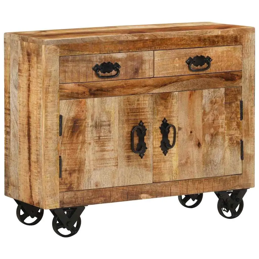 Solid Mango Wood Sideboard Cabinet with Drawers 80x30x65 cm