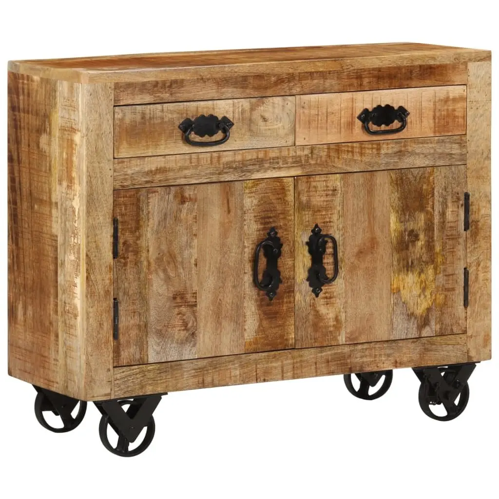 Solid Mango Wood Sideboard Cabinet with Drawers 80x30x65 cm