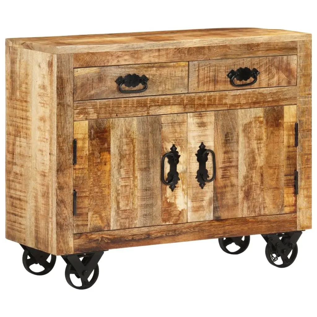 Solid Mango Wood Sideboard Cabinet with Drawers 80x30x65 cm