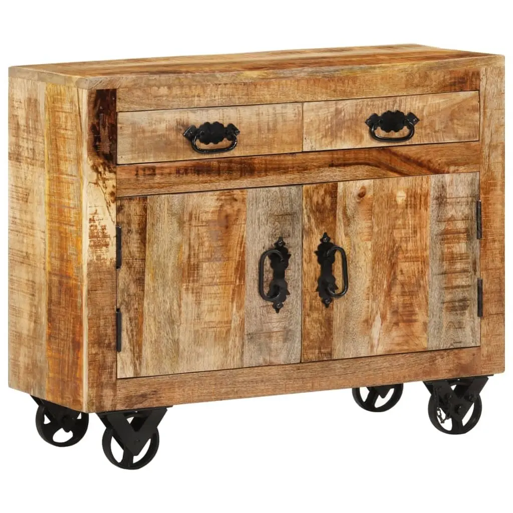 Solid Mango Wood Sideboard Cabinet with Drawers 80x30x65 cm