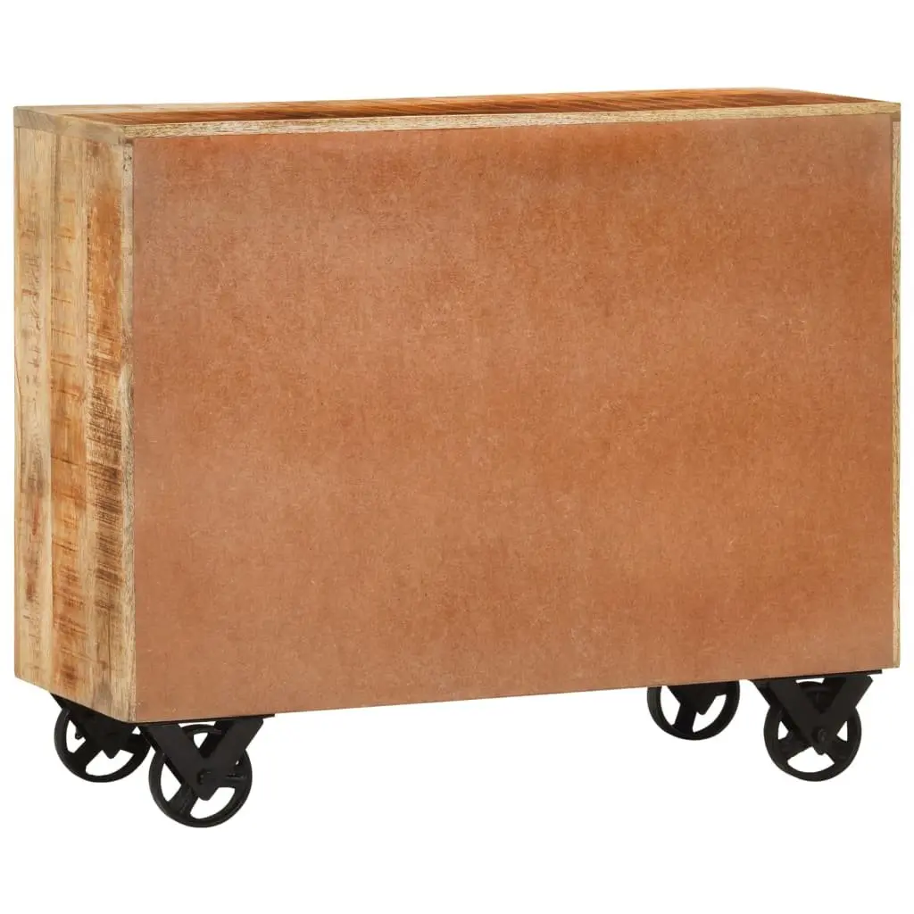 Sideboard Solid Mango Wood 80 x 30 x 65 cm Brown 3 Drawers