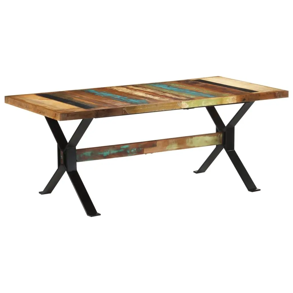 Solid Reclaimed Wood Dining Table 180x90x73cm Vintage