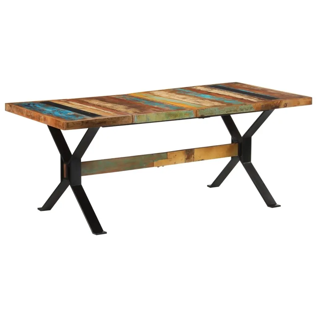 Solid Reclaimed Wood Dining Table 180x90x73cm Vintage