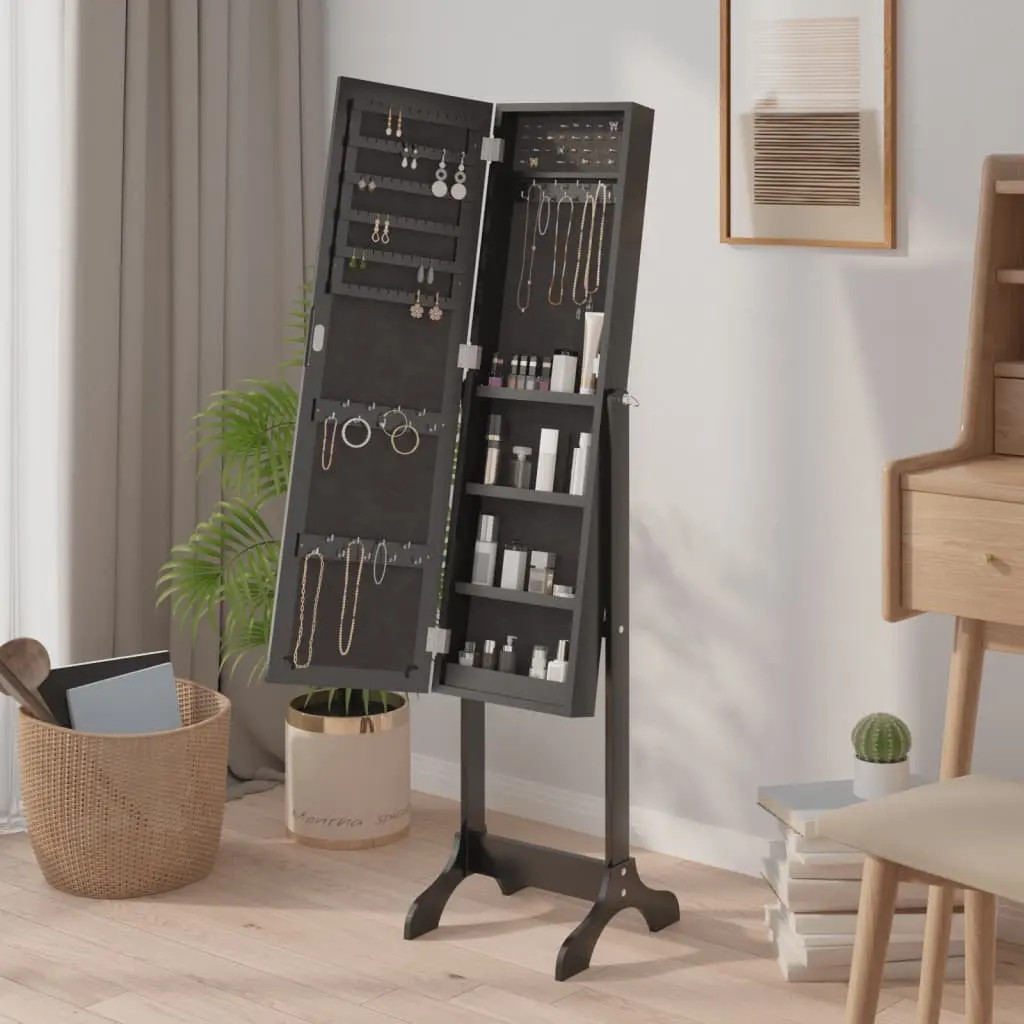 Free-Standing Black Mirror for Home Decor